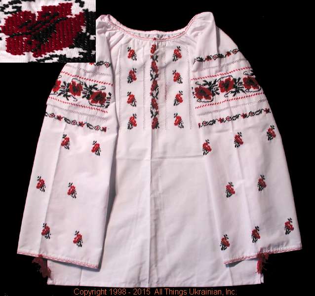 AllThingsUkrainian.com  Embroidered Blouse # WS1553 