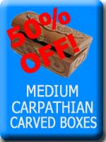 Medium Carpathian  Carved Wood Boxes