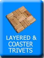 Layered Juniper Wood Trivets and Coasters