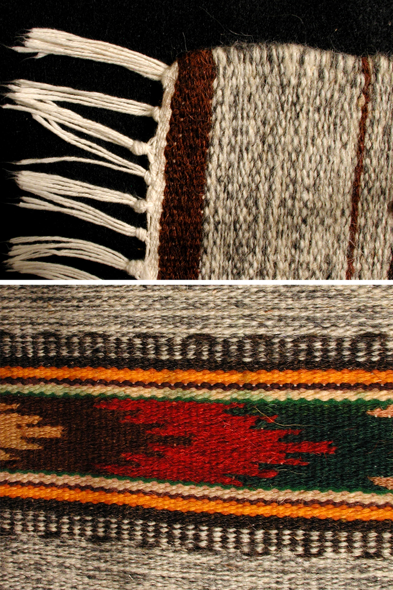 Hutsul Hand Woven Wool Rug Close Up